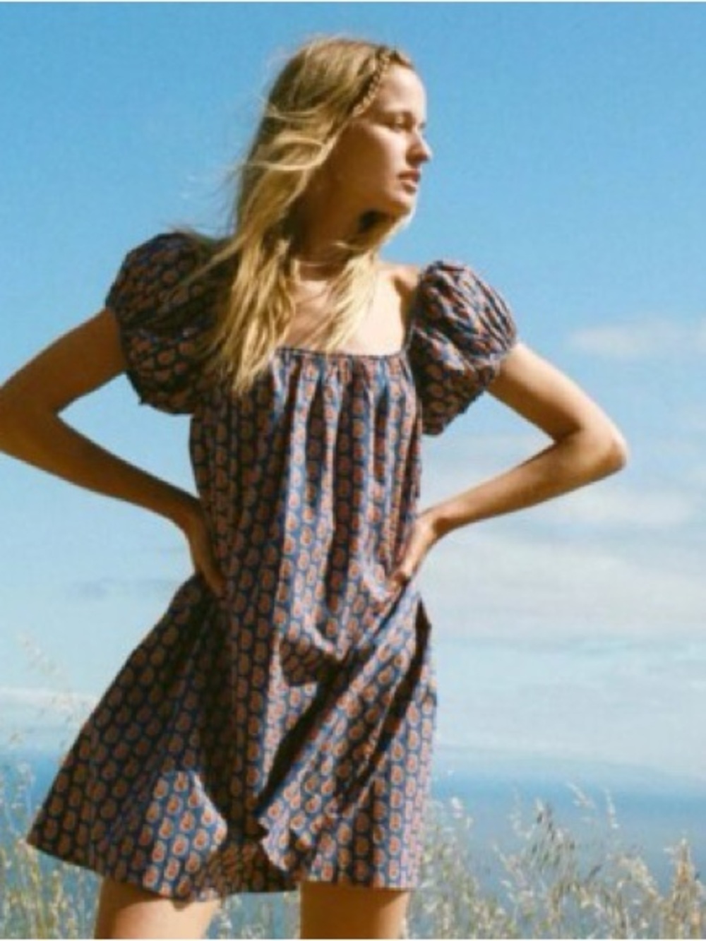Doen Julie Dress NWT in Mazarine Sunrise Paisley XL